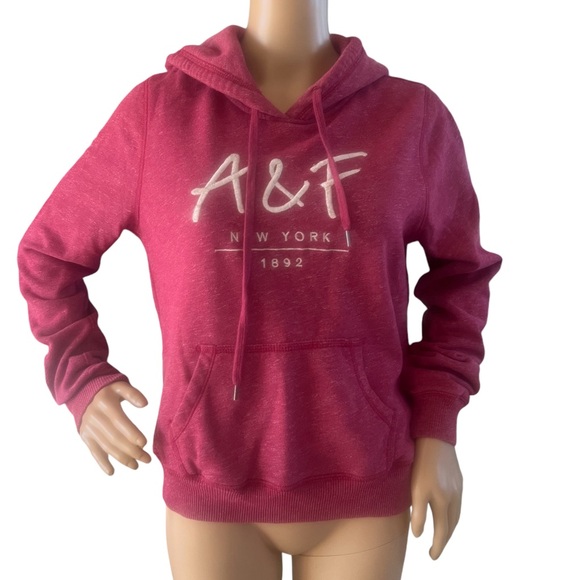 Abercrombie & Fitch Red Hoodie Hooded Sweatshirt - Picture 1 of 4